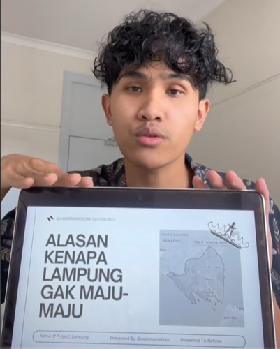 Kritik Pemerintah Provinsi Lampung, Tiktokers Ini Mengaku Terancam