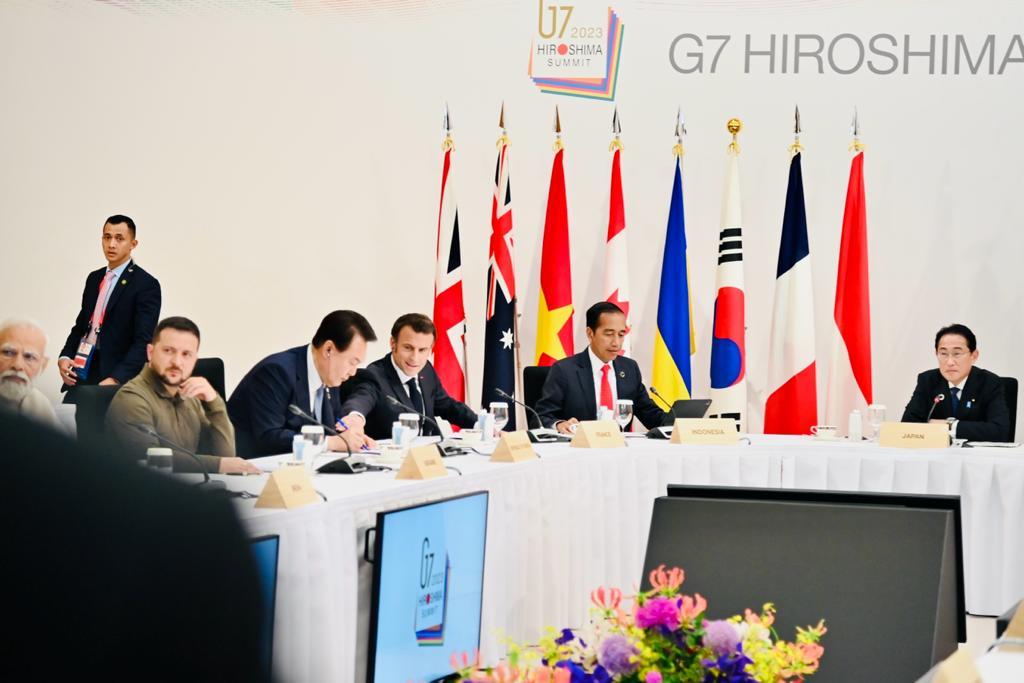 Jokowi Dalam Pertemuan KTT G7: Pemimpin Negara Harus Lakukan Revolusi, Hentikan Perang